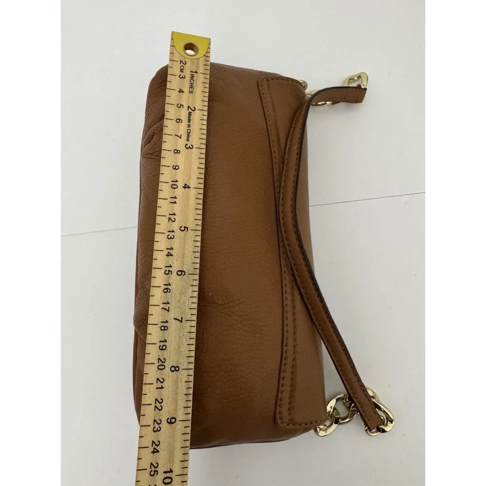 Michael Kors Fulton leather hobo bag caramel / tan color with gold hardware